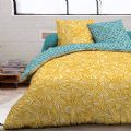 Bedset and quiltcoverset « GIRASOL » - available ca end of July table napkins, toilet carpet, washing glove, terry kitchen towel, Shower curtains, polar plaid, boutis, bedding